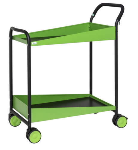 Kongamek Tischwagen Konga Design mit 2 Schiebebügeln 690x435 mm, Traglast 150 kg, 2 Etagen