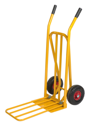 Kongamek Sackkarre mit Klappschaufel, Traglast 250 kg, Luft-Bereifung