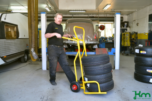 Kongamek Reifenkarre, gelb, Luft-Bereifung