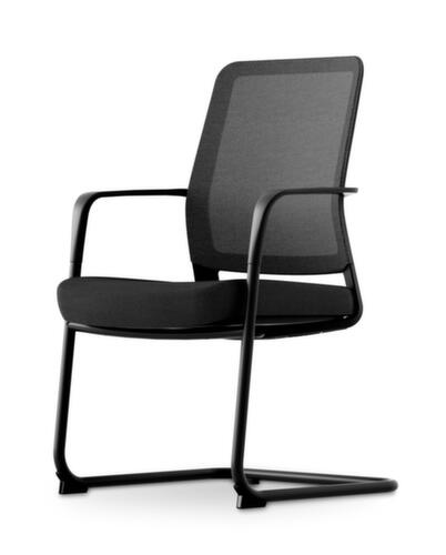 UDOBÄR Freischwinger mit Netzrücken, Sitz Stoff (100% Polyester), schwarz