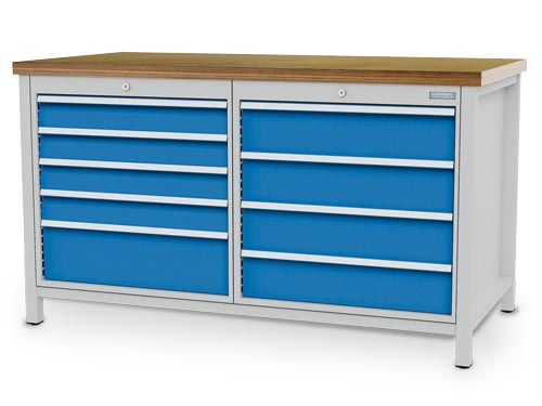 Bedrunka + Hirth Kastenwerkbank mit Multiplexplatte