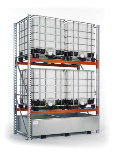 META Palettenregal MULTIPAL für 81 Paletten, 25150 mm breit, 3 Lagerebenen