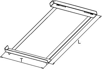 META Winkelauflagerahmen für Palettenregal, Tiefe 1100 mm Technische Zeichnung 1 L