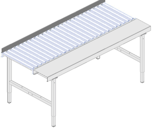 Rocholz Seitenführung für Packtisch, Breite x Tiefe 1955 x 20 mm Standard 1 L