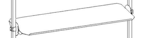 Rocholz Schrägboden für Packtisch, Breite x Tiefe 1630 x 450 mm Technische Zeichnung 1 L