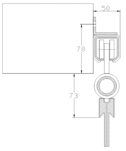 Schiebevorhang Standard 1 L