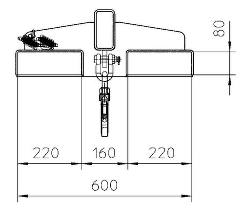 Bauer Starrer Lastarm Technische Zeichnung 1 L