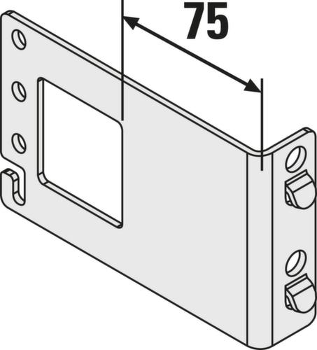 Halter f. Gitter-Rückwand Technische Zeichnung 1 L