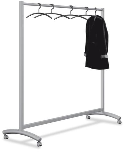 Fahrbare Reihengarderobe Event, RAL9006 Weißaluminium Standard 2 L