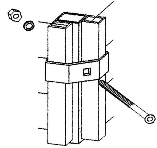 Trennwandsystem mit Maschenweite 40x40 mm Technische Zeichnung 2 L