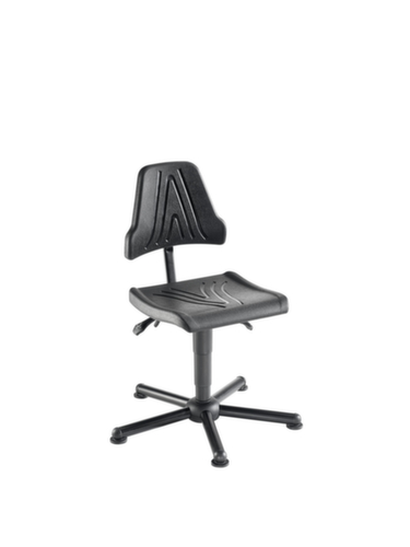 meychair Arbeitsstuhl Workster Allround W9-TG-PU, Sitz PU-Schaum schwarz, mit Gleitern Standard 1 L