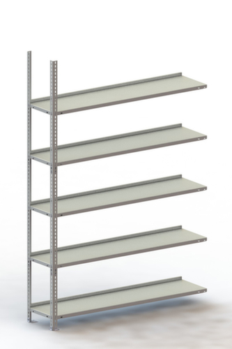 META Akten-Schraubregal Anbaufeld, 5 Böden, mit korrosionsschützender Zinkbeschichtung Standard 1 L