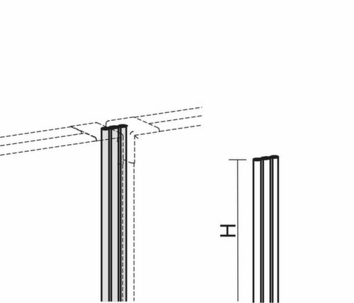 Gera Linearverbindung Pro BasicLine für Trennwand, Höhe 400 mm Standard 1 L