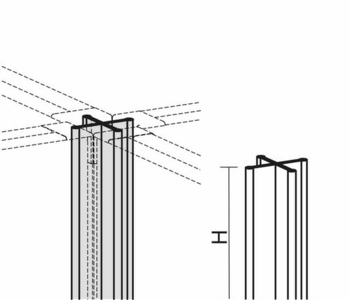 Gera Winkelverbindung Pro BasicLine für Trennwand, Höhe 600 mm Standard 1 L