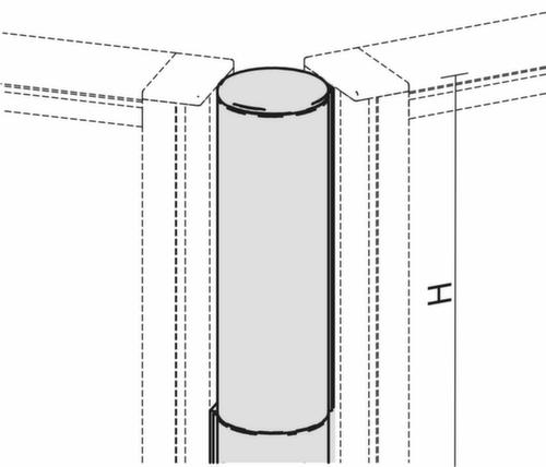 Gera Verbindungssäule Pro für Trennwand Standard 1 L