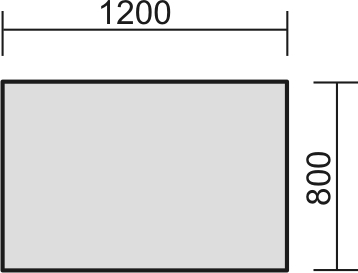 Gera Höhenverstellbarer Schreibtisch Pro mit C-Fußgestell Technische Zeichnung 1 L