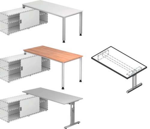 Anbautisch für Sideboard Standard 1 L