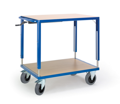 Rollcart Höhenverstellbarer Tischwagen 1090x700 mm, Traglast 400 kg, 2 Etagen Standard 1 L