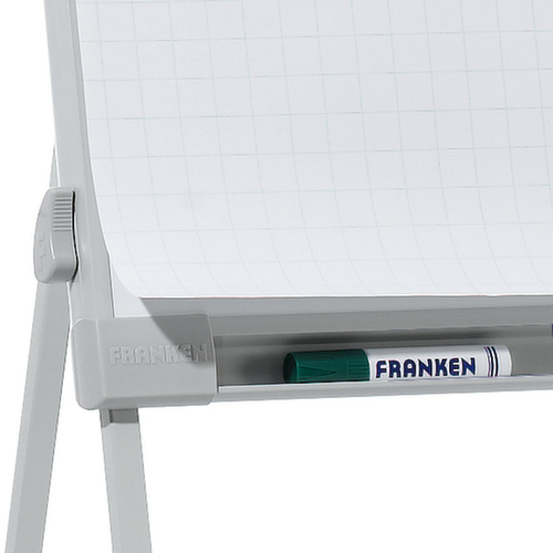 Franken Flipchart PRO Deluxe Standard mit 2 Papierhaltern, Höhe 1100 - 1880 mm Detail 1 L