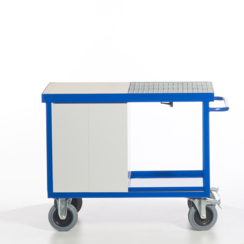 Rollcart Umwelt-Werkstattwagen mit öldichter Wanne und Gitterrost, Traglast 600 kg, Ladefläche 1150 x 700 mm Standard 7 L