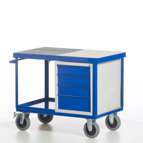 Rollcart Umwelt-Werkstattwagen mit öldichter Wanne und Gitterrost, Traglast 600 kg, Ladefläche 1150 x 700 mm Standard 2 L