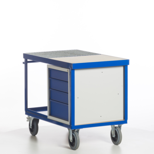 Rollcart Umwelt-Werkstattwagen mit öldichter Wanne und Gitterrost, Traglast 600 kg, Ladefläche 1150 x 700 mm Standard 3 L