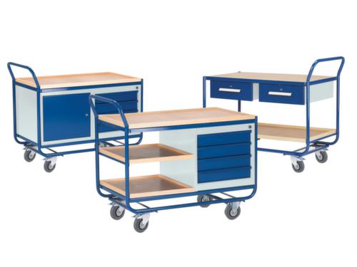 Rollcart Tisch- und Schrankwagen mit Holzarbeitsplatte Standard 1 L