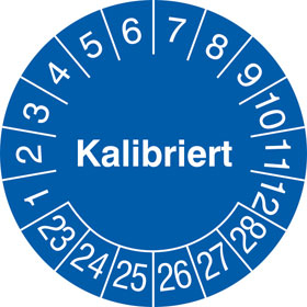 Prüfplakette mit Jahresfarbe Standard 8 L