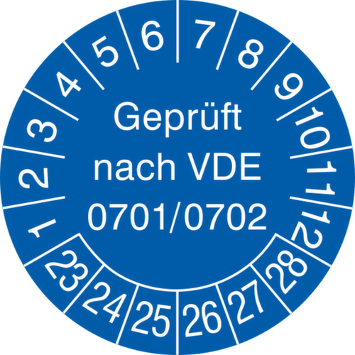 Prüfplakette mit Jahresfarbe Standard 15 L