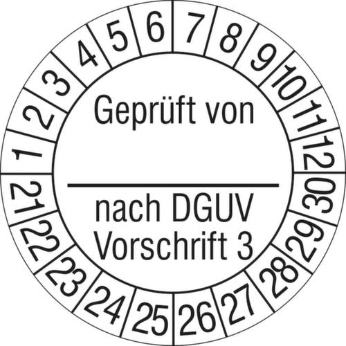 Prüfplakette Geprüft nach DGVU Standard 1 L