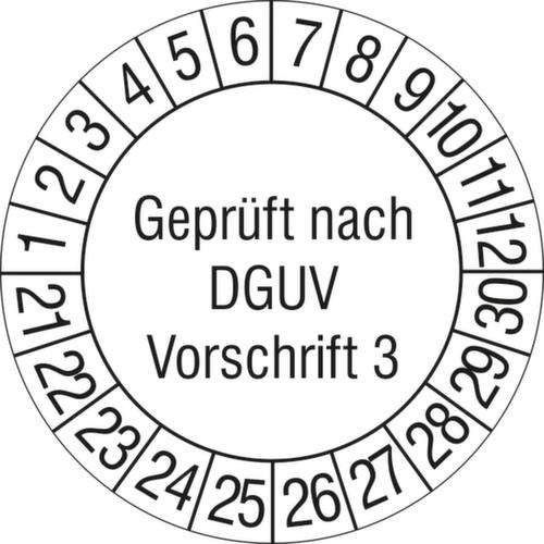 Prüfplakette Geprüft nach DGVU Standard 1 L