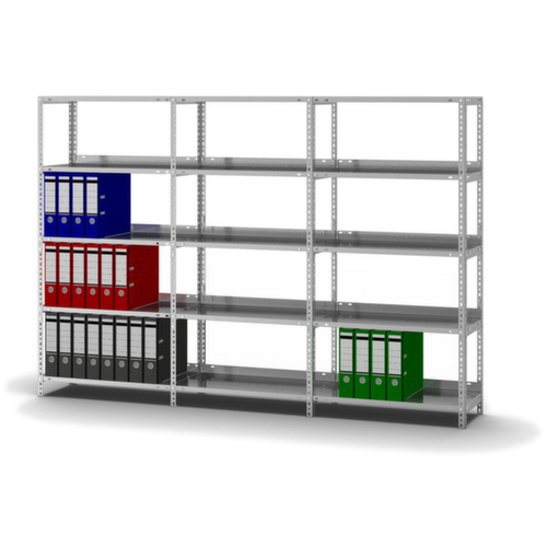 hofe Akten-Schraubregal Grundfeld mit Abdeckboden Standard 2 L