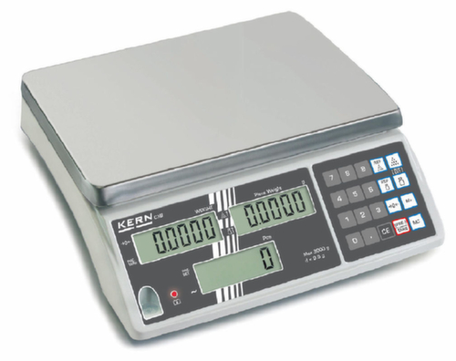 KERN Zähl- und Wiegewaage, Wägebereich 0 - 3 kg Standard 1 L