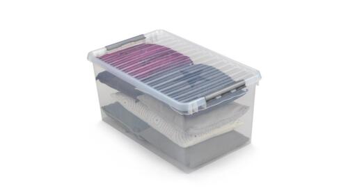 Aufbewahrungsbox ECO, transparent, Inhalt 45 l, Deckel Milieu 2 L