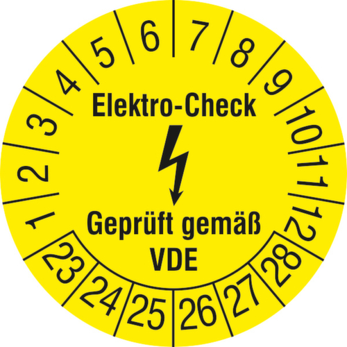 Runde Prüfplakette ohne Jahresfarbe Standard 13 L