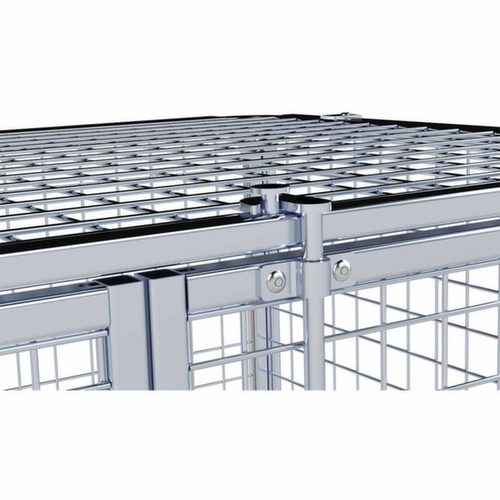 Sicherheitsrollbehälter mit Doppel-Flügeltür, Traglast 500 kg, Länge x Breite 1200 x 800 mm Standard 3 L