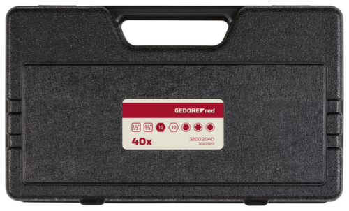 GEDORE RED R35003040 Bit-Satz 10mm TX+XZN+6-kant 40-teilig Standard 2 L