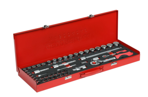 GEDORE RED R46004049 Steckschlüssel-Satz 1/4"+1/2" 49-teilig Standard 2 L