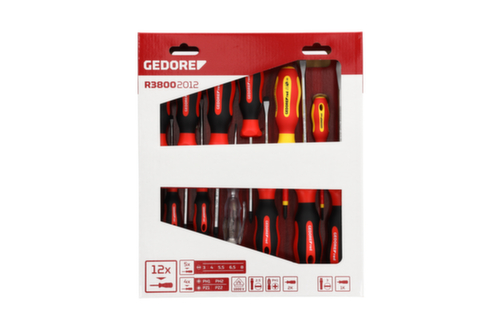 GEDORE R38002012 Schraubendrehersatz PH+PZ+LS 2K 12-teilig Standard 2 L