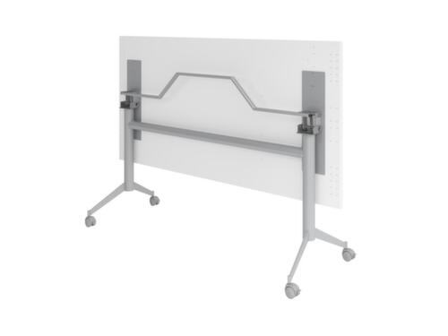 Fahrbarer Klapptisch, Höhe x Breite x Tiefe 750 x 1600 x 800 mm, Platte grau Standard 3 L