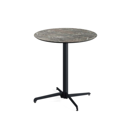 VEBA Bistrotisch Essentials X Cross, Ø 700 mm, Platte Galaxy Marble Standard 1 L