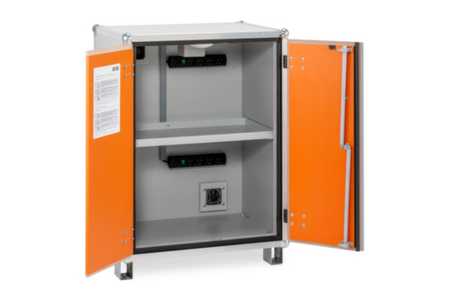 Explosionsgeschützter Lithium-Ionen-Ladeschrank BASIC 8/10 unterfahrbar, Höhe x Breite x Tiefe 1110 x 800 x 660 mm Standard 3 L