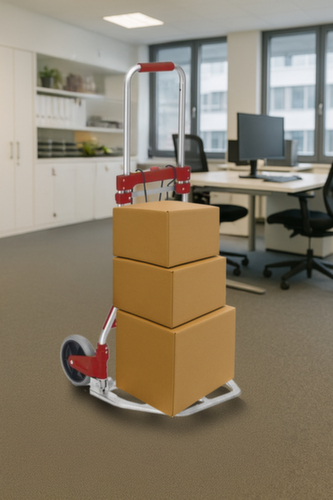 UDOB&Auml;R Klappbare Alu-Sackkarre, Traglast 100 kg, Vollgummi-Bereifung Standard 4 L