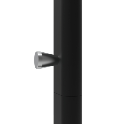 MAUL Garderobenständer MAULsalsa, mit 8/2 Haken, RAL9004 Signalschwarz Detail 1 L