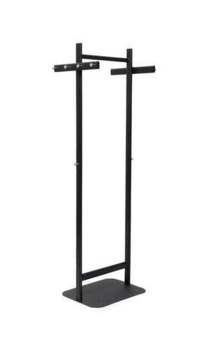 MAUL Garderobenständer MAULsalsa, mit 8/2 Haken, RAL9004 Signalschwarz Standard 3 L