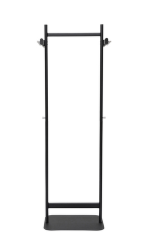 MAUL Garderobenständer MAULsalsa, mit 8/2 Haken, RAL9004 Signalschwarz Standard 2 L