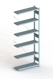 META Universal-Steckregal S3 Clip 150, Höhe x Breite x Tiefe 2500 x 1006 x 336 mm, 6 Böden