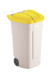 Rubbermaid Wertstofftonne, 100 l, beige, Deckel gelb