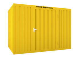 Säbu Lackierter Materialcontainer FLADAFI® mit Holzfußboden