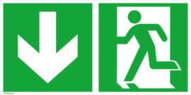 Fluchtwegschild SafetyMarking® Notausgang, Aufkleber, langnachleuchtend